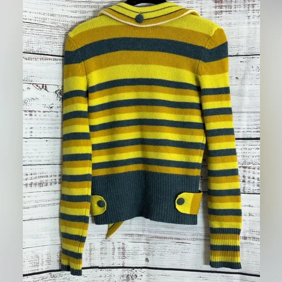Sparrow sweater womens size XS striped cardigan lamb wool Knit Button Up - Picture 4 of 11
